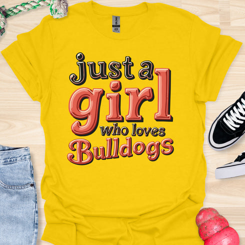 Just a girl who loves bulldogs - V10 - 3D Blocks T-Shirt